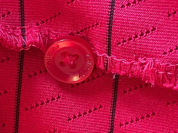 Callaway OptiDri Mens Short Sleeve Polo Shirt SZ Large Red Black Stripe Stretch - Picture 7 of 7